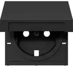 Gira 4922005 Abdeckung Schutzkontakt-Steckdose Klappdeckel, System 55, schwarz matt