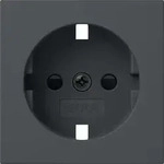 Gira 492128 Abdeckung Schutzkontakt-Steckdose Shutter, System 55, anthrazit
