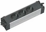 Bachmann 906.18815 Modulare Steckdosenleiste STEP ALU, 3x Schutzkontaktsteckdose,