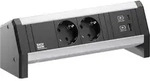 Bachmann 902.0811 Steckdosenleiste DESK, 2x Schutzkontaktsteckdose, 1x USB A&C 22 W,