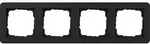 Gira 0214153 Abdeckrahmen 4-fach, Gira E1, schwarz matt