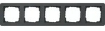 Gira 0215152 Abdeckrahmen 5-fach, Gira E1, anthrazit