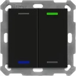 MDT BE-TAL55T206.01 KNX Taster Light 55 2-fach, RGBW, Temperatursensor, Schwarz...