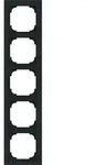 Busch-Jaeger 1725-45M Abdeckrahmen 5-fach, Busch-art linear, schwarz matt