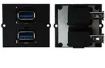 Bachmann 917.059 Custom Modul Rahmen 2x USB 3.0 90&deg; Abgang seitlich