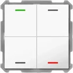 MDT BE-TAL6304.01 KNX Taster Light 63 4-fach, RGBW, Studiowei&szlig; gl&auml;nzend,...