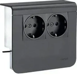 Hager Tehalit SL200559009011 Schutzkontakt-Steckdose 2-fach