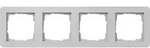 Gira 0214154 Abdeckrahmen 4-fach, Gira E1, grau matt