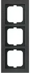 Busch-Jaeger 1723-290 Abdeckrahmen 3-fach, Busch-axcent, schiefergrau matt