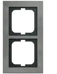 Busch-Jaeger 1722-298 Abdeckrahmen 2-fach, Busch-axcent, betongrau matt