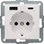 Berker 48148982 Schutzkontakt-Steckdose / USB A-C, 20 W, mit erh&ouml;htem
