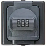Kopp 109815008 Blue Elec. Schutzkontakt-Steckdose mit Zahlenschloss, Aufputz...