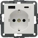 Berker 48148989 Schutzkontakt-Steckdose / USB A-C,20 W, mit erh&ouml;htem