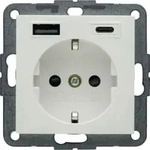Berker 48141909 Schutzkontakt-Steckdose / USB A-C, 20 W, mit erh&ouml;htem