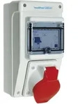 Walther Electric 6591105 Kunststoff-Steckdosenkombination In:, 32A mit einem RCD