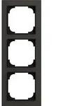 Busch-Jaeger 1723-4045 Abdeckrahmen 3-fach, Busch-art linear, papier schwarz matt