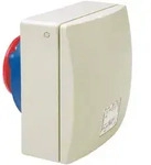 Walther Electric 435306 MONDO Anbaudose gerade, 32A, 3P, 6h mit Flansch 90x90mm