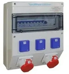 Walther Electric 6820204 Kunststoff Steckdosenkombination, 2 CEE-Anbaudosen 16A...