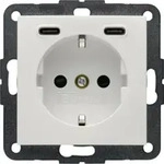 Berker 48158989 Schutzkontakt-Steckdose / USB C-C 20W, S.x/B.x, polarwei&szlig; gl&auml;nzend