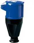 Walther Electric 361306SW Kupplung schwarz, 63A, 3P, 6h, mit Trompetenverschraubung