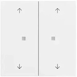 Gira 510872 RF Bedienaufsatz 2-fach Pfeilsymbole f&uuml;r KNX, System 70, reinwei&szlig;