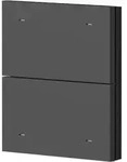 Theben 9080066 2-fach Wippe Metall schwarz f&uuml;r iONprime PB KNX
