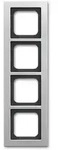 Busch-Jaeger 1724-276 Abdeckrahmen 4-fach, Busch-axcent, titan matt