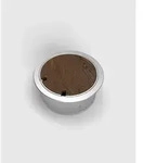 BS 9902A-2-3 Bodensteckdose, 2-fach, rund, aufliegender Deckel aus Aluminium, 1x