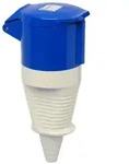 Walther Electric 330709 Kupplung, 32A, 7P, 9h mit au&szlig;enliegendem Kabelknickschutz