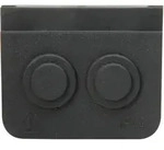 Kopp 321615004 Blue Elec. Aufputz-Feuchtraum Kabeleinf&uuml;hrung 2-fach