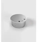 BS 9902D-2-3 Bodensteckdose, 2-fach, rund, drehbar (IP65), aufliegender Deckel...