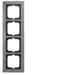 Busch-Jaeger 1724-298 Abdeckrahmen 4-fach, Busch-axcent, betongrau matt