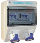 Walther Electric 6924912 Kunststoff-Steckdosenkombination In:, 25A mit 2 RCDs...