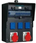 Walther Electric 6460206 Vollgummi-Steckdosenkombination In:48A mit einem RCD...