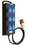 Walther Electric 6410003 Tragbare Vollgummi-Steckdosenleiste In:, 16A mit 6
