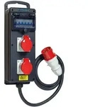 Walther Electric 6410201 Tragbare Vollgummi-Steckdosenleiste In:32A mit 2 MCBs,...