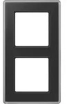 Jung AV582GLMSW Glasrahmen 2-fach, senkrechte und waagerechte Montage, Glas, A...
