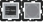 Hager WAN6110WG Radio Touch Unterputz DAB+, Bluetooth mit Lautsprecher, A.x/C.x,