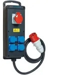 Walther Electric 6410101A Tragbare Vollgummi-Steckdosenleiste In:16A mit einem