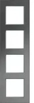 Hager WAD8400ESV Rahmen 4-fach senkrecht, A.8, edelstahl matt