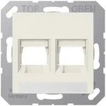 Jung A1569-25NAWE Abdeckung (gerastet) f&uuml;r Modular-Jack-Steckbuchsen, 2-fach,...