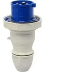Walther Electric 219409 Wasserdichter Stecker, 16A, 4P, 9h, mit au&szlig;enliegender