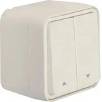 Hager WNC300B Jalousie-Serienschalter Aufputz, 1-polig, mit Aufdruck Symbol Pfeile,