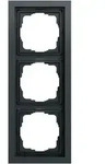 Gira 0213735 Abdeckrahmen 3-fach f&uuml;r flachen Einbau, Gira F200, anthrazit (lackiert)