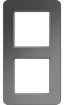 Hager WAD9200ESV Rahmen 2-fach senkrecht, C.8, edelstahl matt