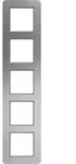 Hager WAD9500ALV Rahmen 5-fach senkrecht, C.8, aluminium matt