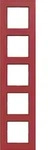 Hager WAD8500RG Rahmen 5-fach, A.8, rot gl&auml;nzend