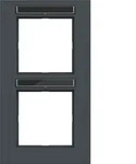 Hager WAD8203AT Rahmen 2-fach senkrecht, Beschriftungsfeld, A.8, anthrazit matt