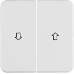 Hager WWW2001PW Wippe 2-fach mit Aufdruck Symbol Pfeile, WG UP IP44, polarwei&szlig;