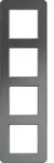 Hager WAD9400ESV Rahmen 4-fach senkrecht, C.8, edelstahl matt